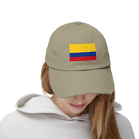 Colombian Flag Distressed Cap | Casual Unisex Hat | Great for Sports, Festivals, Travel, and Daily Wear