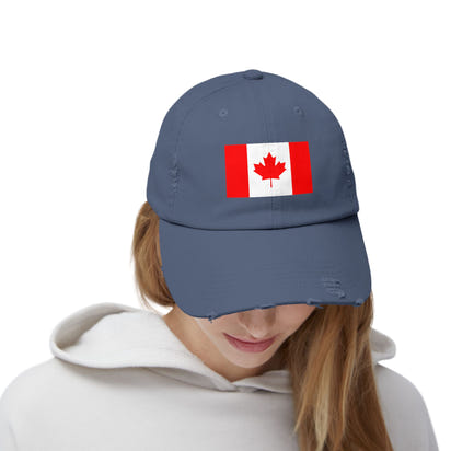 Unisex Distressed Canada Flag Cap, Casual Hat for Outdoor Adventures, Canadian Pride Gear, Gifts for Canada Day, Summer Style Accessory