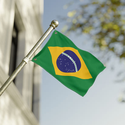 Vibrant Double Sided Brazilian Flag, Decorative Outdoor Banner, Festival Décor, Patriotic Home Decor, Sports Game Decoration