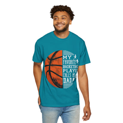 My Favorite Basketball Player Calls Me Dad T-Shirt, Unisex Athletic Shirt, Gift for Sports Dads, Father’s Day, Basketball Fan Tee