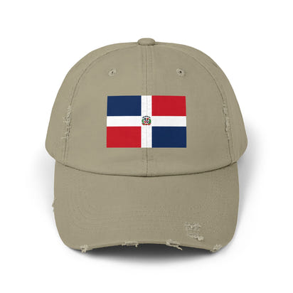 Dominican Republic Flag Unisex Distressed Cap | Casual Style, Streetwear Accessory, Gift for Travel Lovers, Patriotic Hat