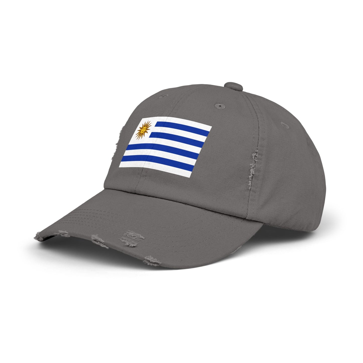 Stylish Unisex Distressed Cap with Uruguay Flag, Casual Hat for Summer, Outdoor Events, Sports, Gift for Travelers, Everyday Wear