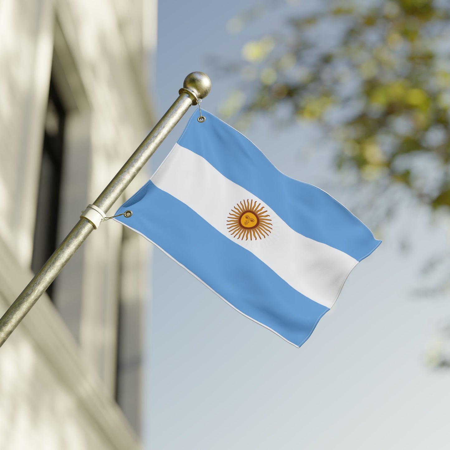 Argentinian Double Sided Flag, Handcrafted Home Decor, Outdoor Decoration, Sports Event Banner, Unique Gift for Flag Lovers
