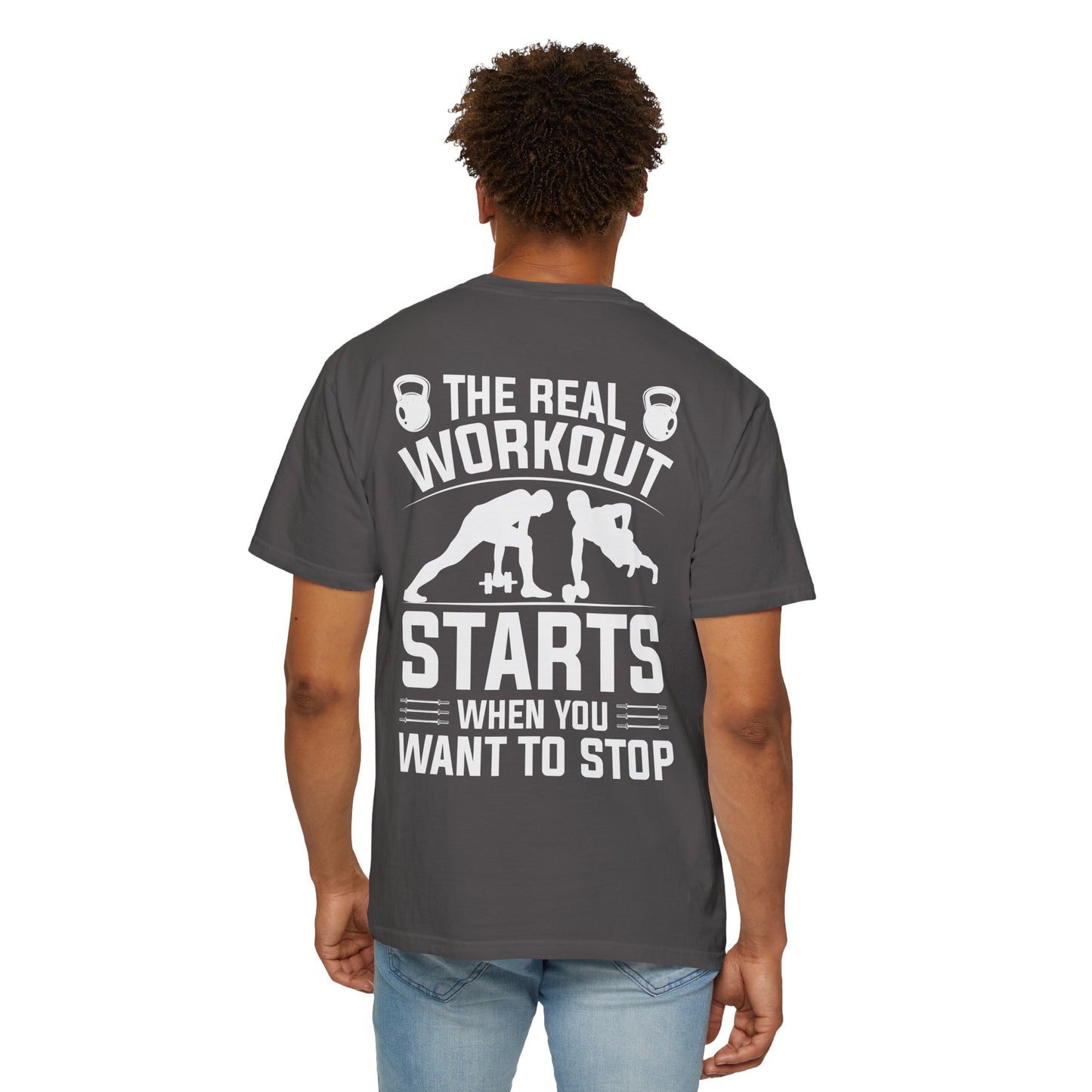 Fitness Unisex Garment-Dyed T-shirt (Back Design) 6