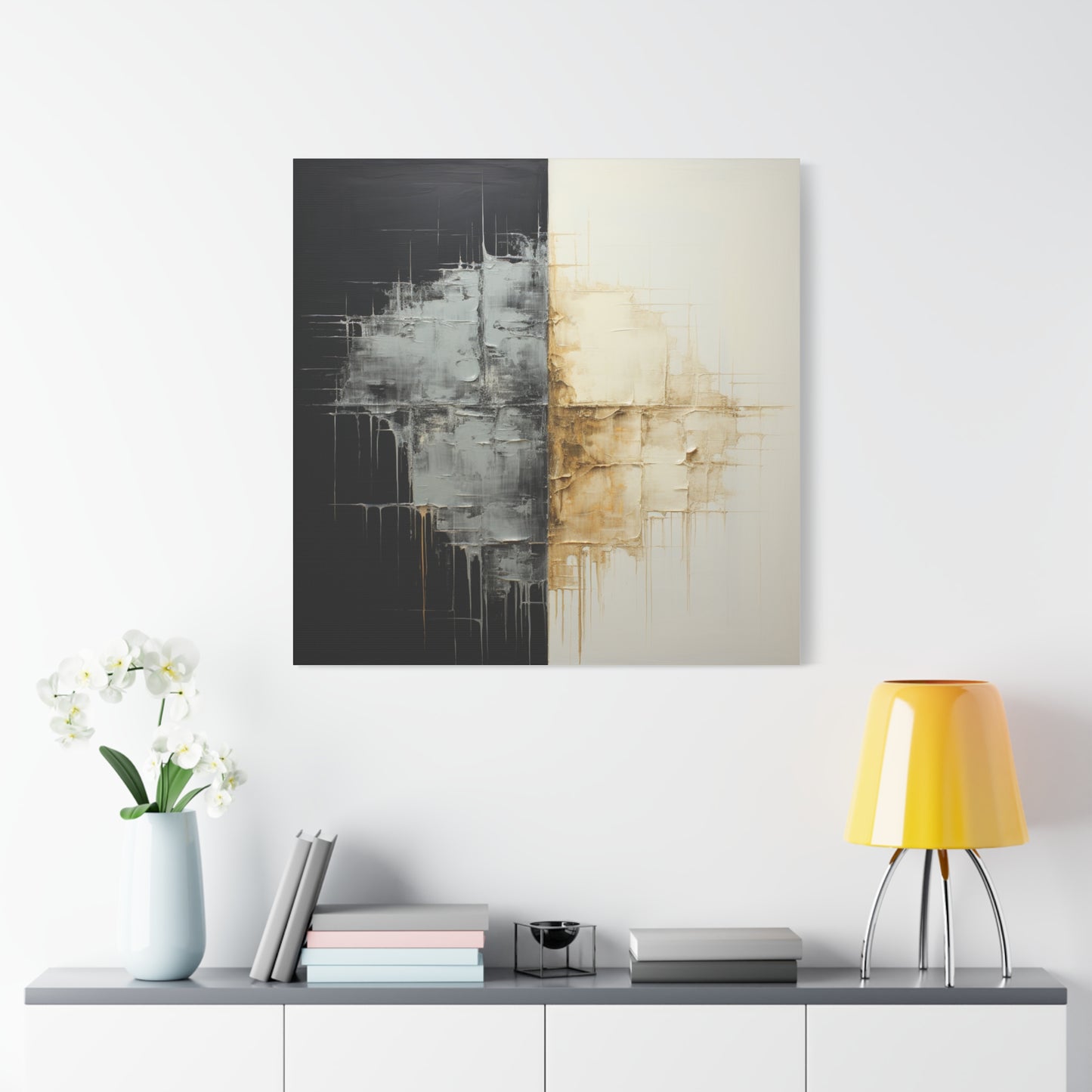 Modern Abstract Wall Art - Matte Canvas 12" x 12" - Contemporary Home Decor