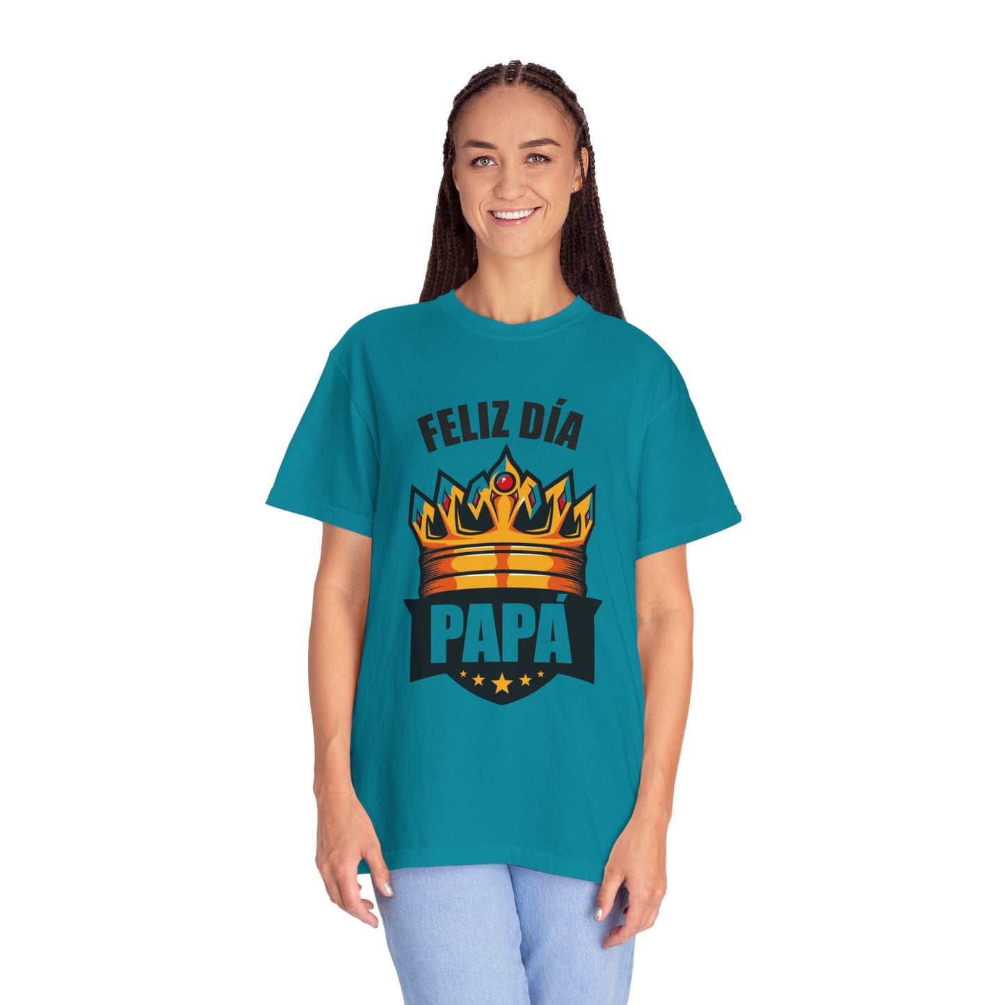 Feliz Día Papá T-Shirt - Unisex Garment-Dyed Tee for Father’s Day