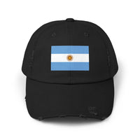 Stylish Unisex Distressed Cap with Argentina Flag - Casual Hat, Fashion Accessory, Gift Idea, Travel Essential, Sports Fan Gear