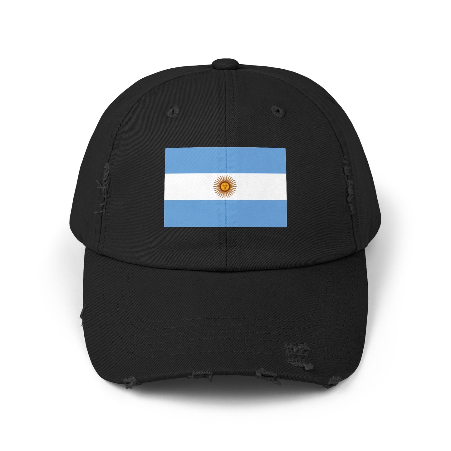 Stylish Unisex Distressed Cap with Argentina Flag - Casual Hat, Fashion Accessory, Gift Idea, Travel Essential, Sports Fan Gear
