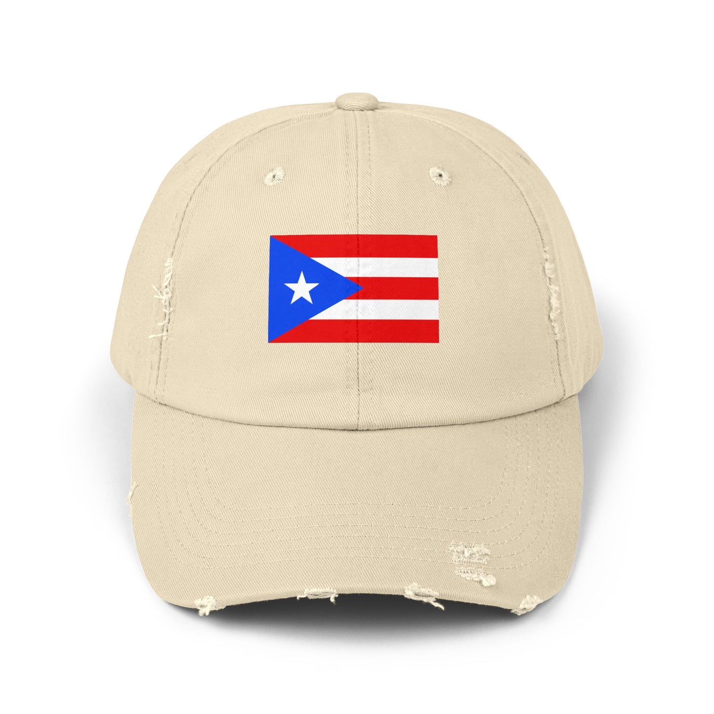 Puerto Rican Distressed Cap | Unisex Cap | Casual Summer Hat | Outdoor Adventure Gear | Flag Hat | Perfect Gift for Holidays