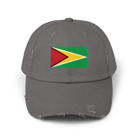Guyanese Pride Distressed Cap | Unisex Flag Hat for Festivals, Sports, Casual Wear, Gifts, and Celebrations