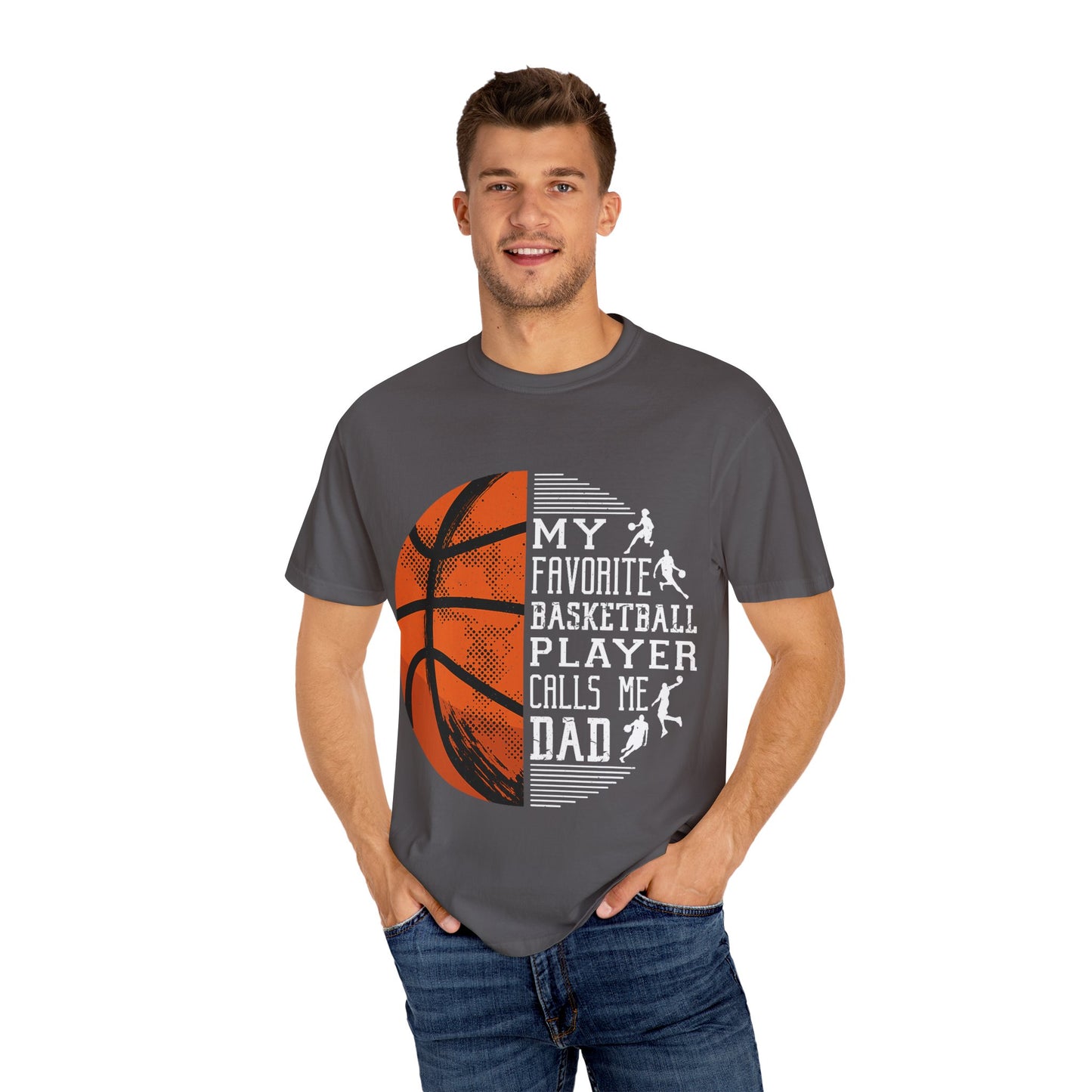 My Favorite Basketball Player Calls Me Dad T-Shirt, Unisex Athletic Shirt, Gift for Sports Dads, Father’s Day, Basketball Fan Tee