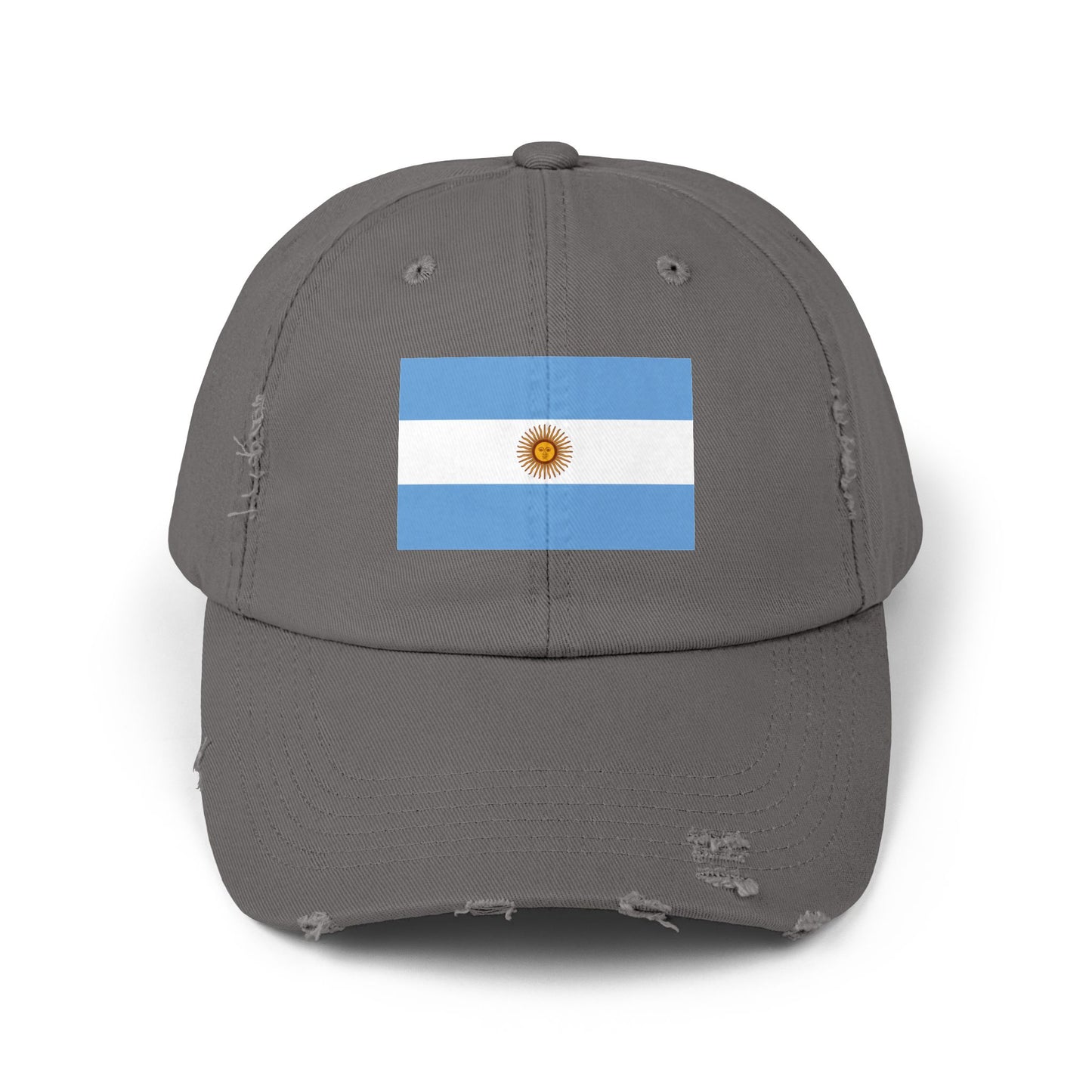 Stylish Unisex Distressed Cap with Argentina Flag - Casual Hat, Fashion Accessory, Gift Idea, Travel Essential, Sports Fan Gear