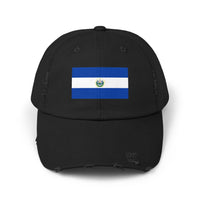 Unisex Distressed Cap with Salvadoran Flag, Casual Sun Hat for Outdoor Adventures, Perfect for Father's Day, Festivals, Beach Days, Travel