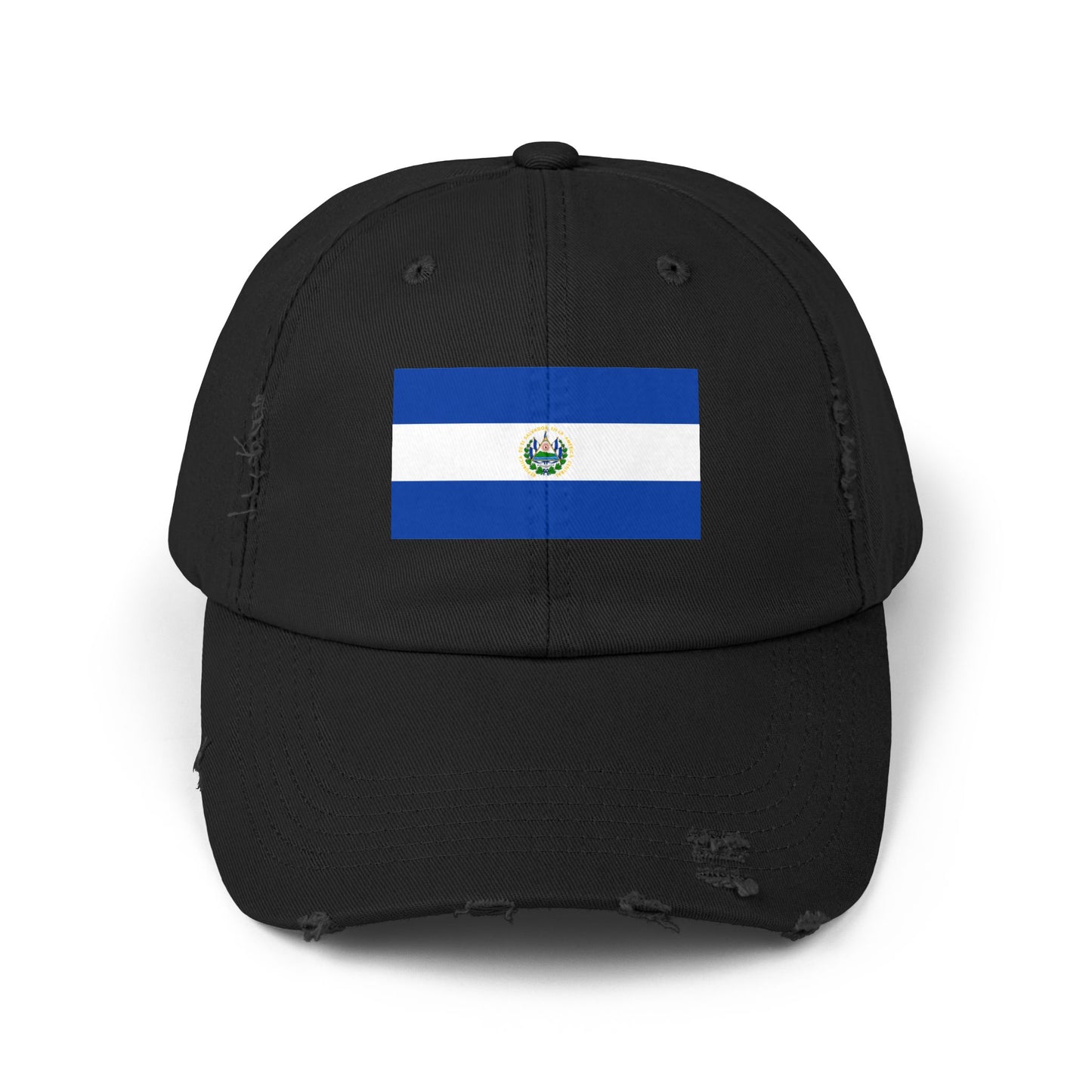 Unisex Distressed Cap with Salvadoran Flag, Casual Sun Hat for Outdoor Adventures, Perfect for Father's Day, Festivals, Beach Days, Travel