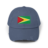 Guyanese Pride Distressed Cap | Unisex Flag Hat for Festivals, Sports, Casual Wear, Gifts, and Celebrations