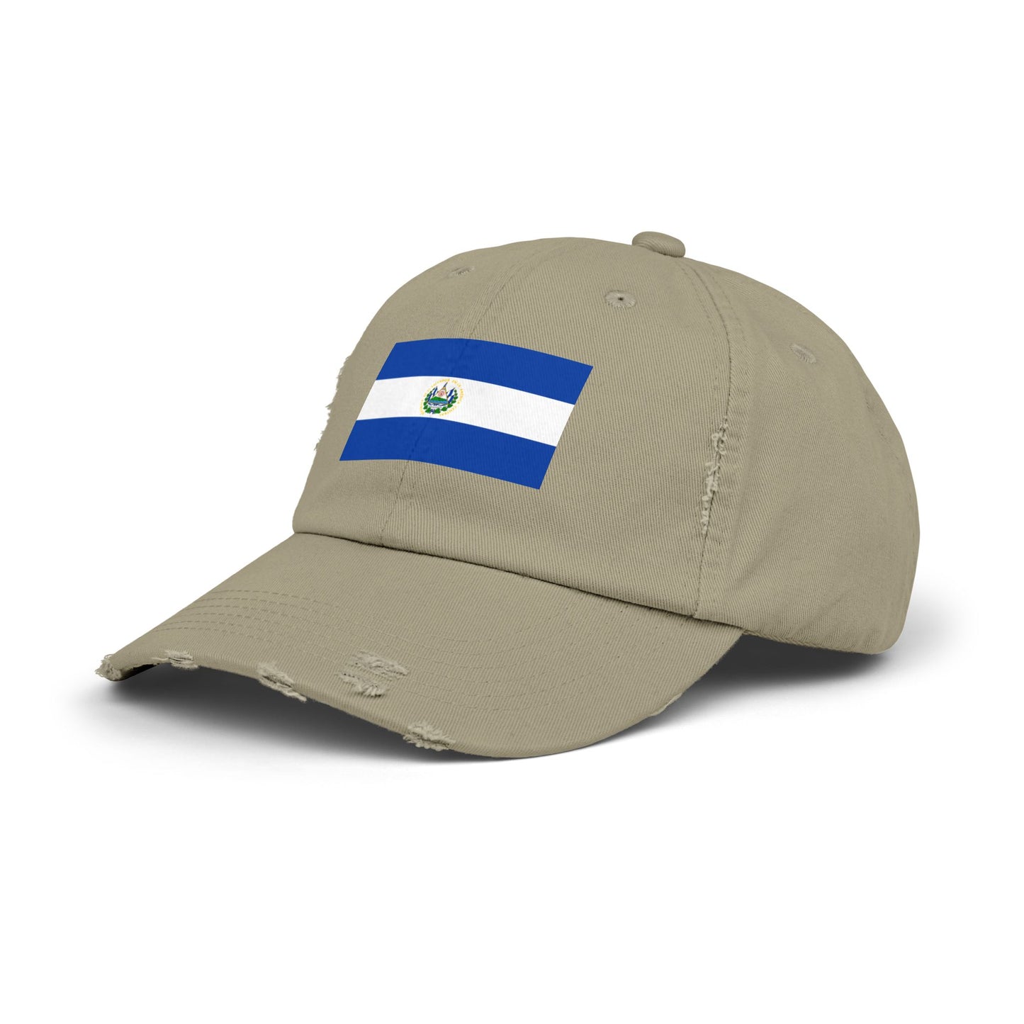 Unisex Distressed Cap with Salvadoran Flag, Casual Sun Hat for Outdoor Adventures, Perfect for Father's Day, Festivals, Beach Days, Travel