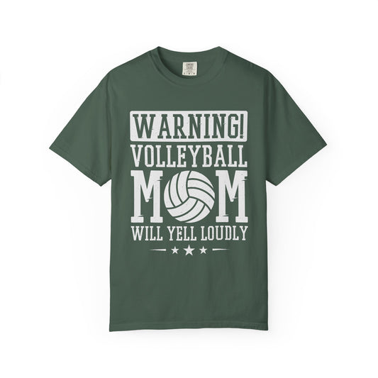 Warning! Volleyball Mom Unisex T-Shirt – Perfect Gift for Sports Moms