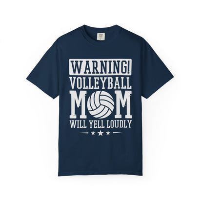 Warning! Volleyball Mom Unisex T-Shirt – Perfect Gift for Sports Moms