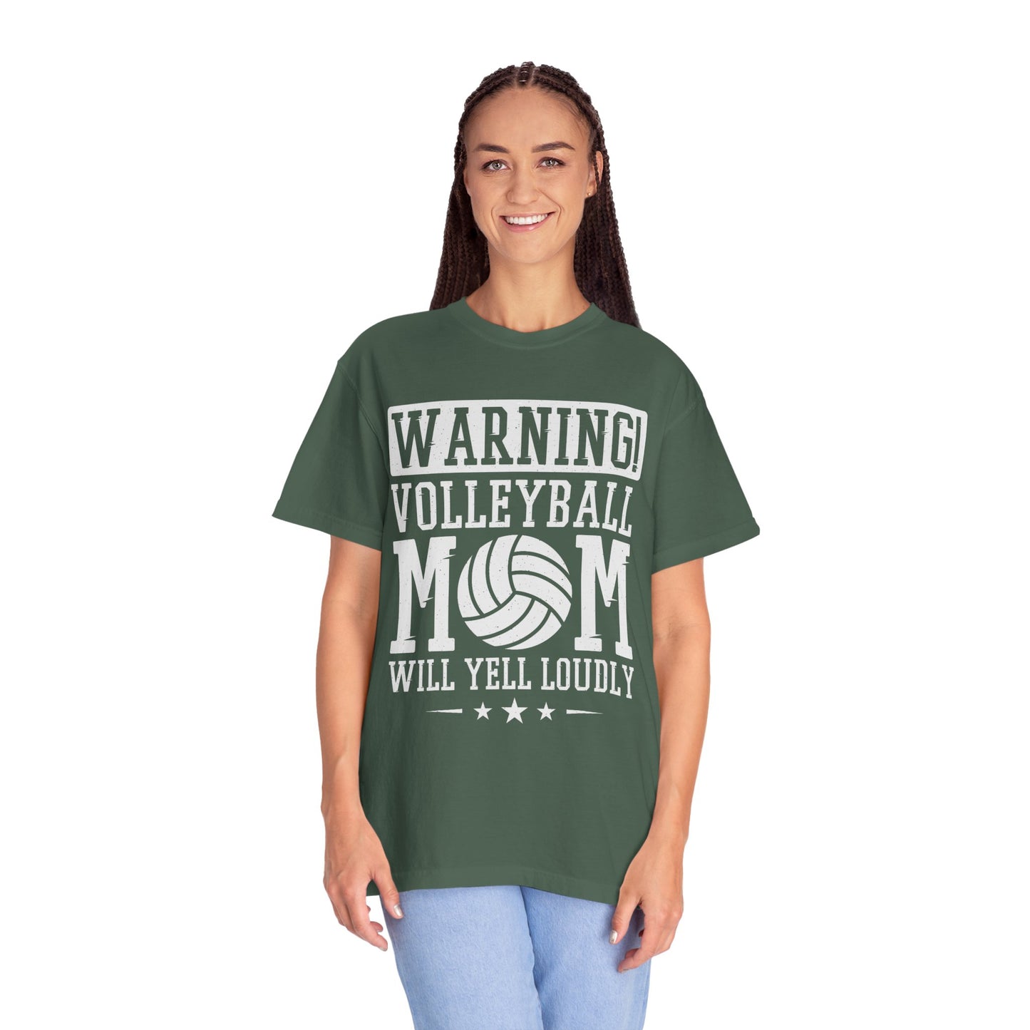 Warning! Volleyball Mom Unisex T-Shirt – Perfect Gift for Sports Moms