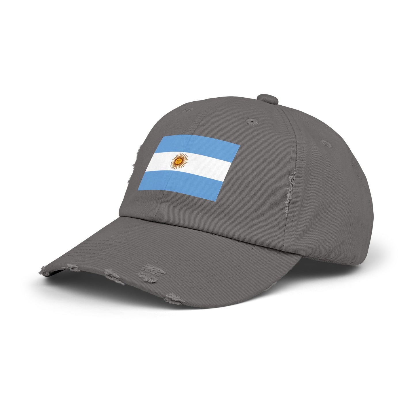 Stylish Unisex Distressed Cap with Argentina Flag - Casual Hat, Fashion Accessory, Gift Idea, Travel Essential, Sports Fan Gear