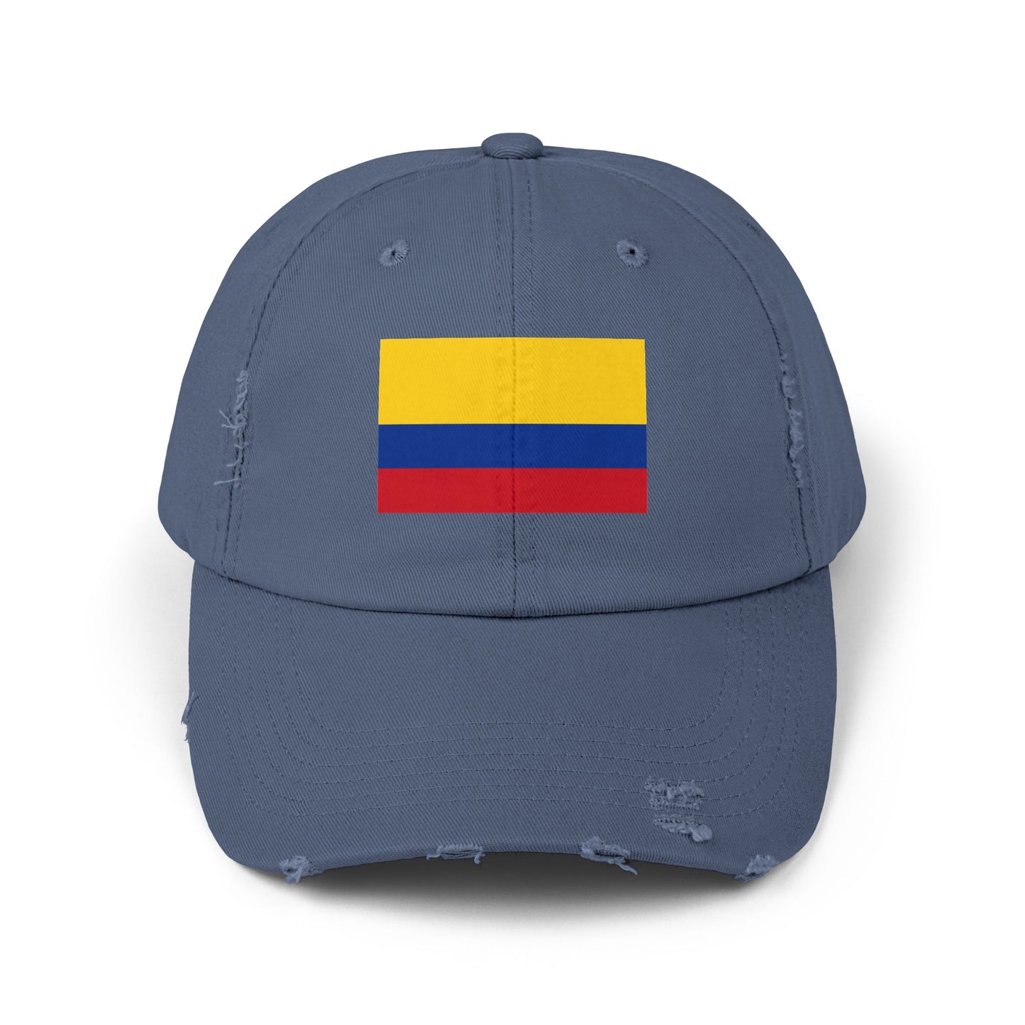 Colombian Flag Distressed Cap | Casual Unisex Hat | Great for Sports, Festivals, Travel, and Daily Wear