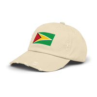 Guyanese Pride Distressed Cap | Unisex Flag Hat for Festivals, Sports, Casual Wear, Gifts, and Celebrations