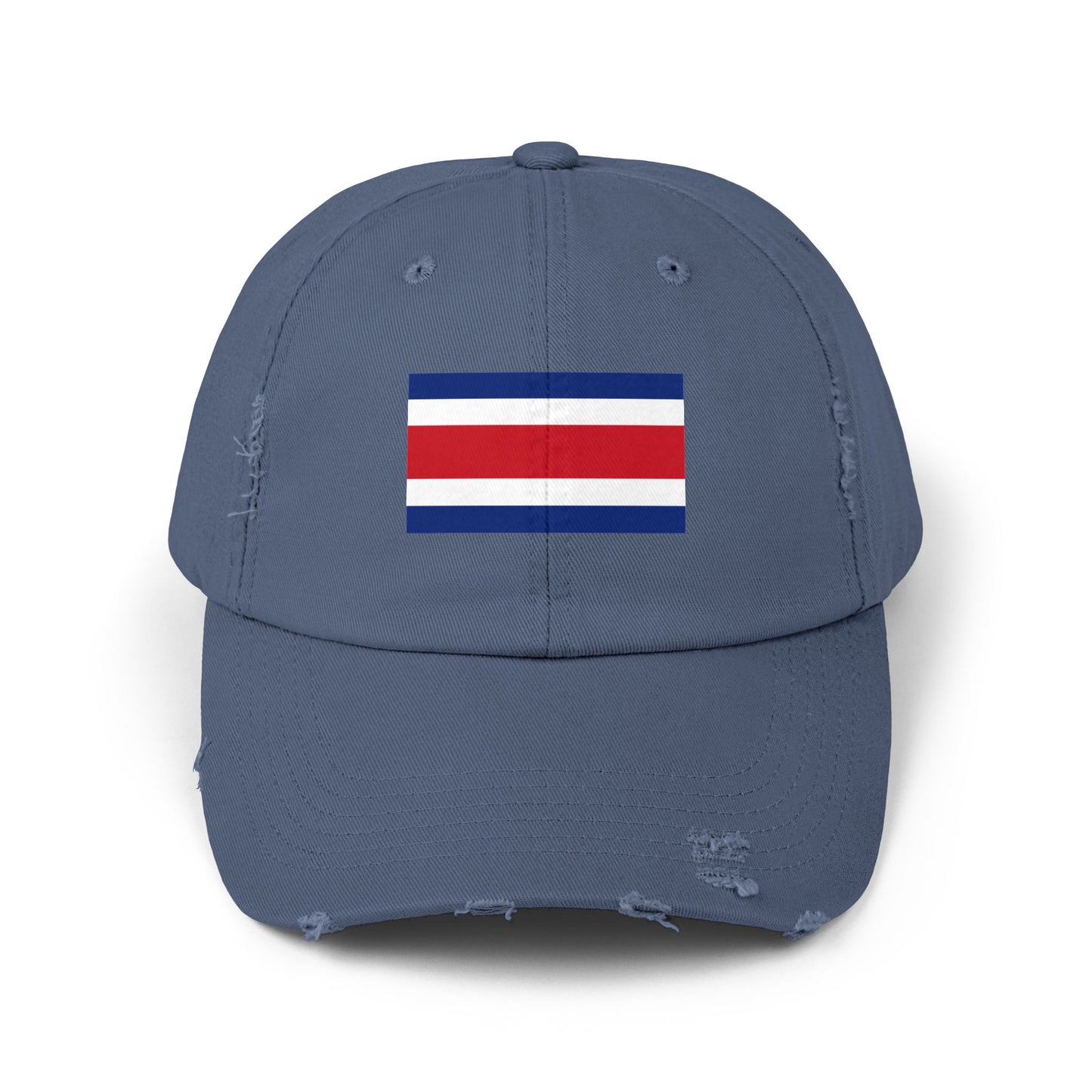 Retro Flag Distressed Cap | Unisex Costa Rica Hat for Casual Wear, Outdoor Adventures, Summer Festivals, Travel, Gift for Him/Her