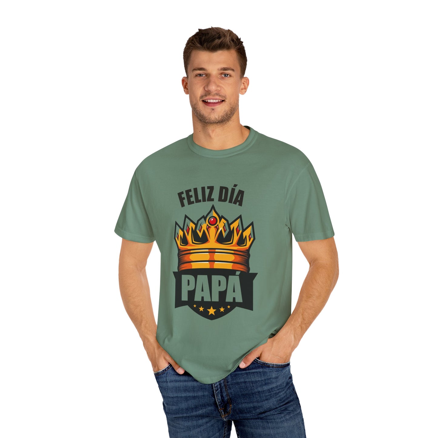 Feliz Día Papá T-Shirt - Unisex Garment-Dyed Tee for Father’s Day