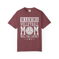 Warning! Volleyball Mom Unisex T-Shirt – Perfect Gift for Sports Moms