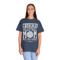Warning! Volleyball Mom Unisex T-Shirt – Perfect Gift for Sports Moms