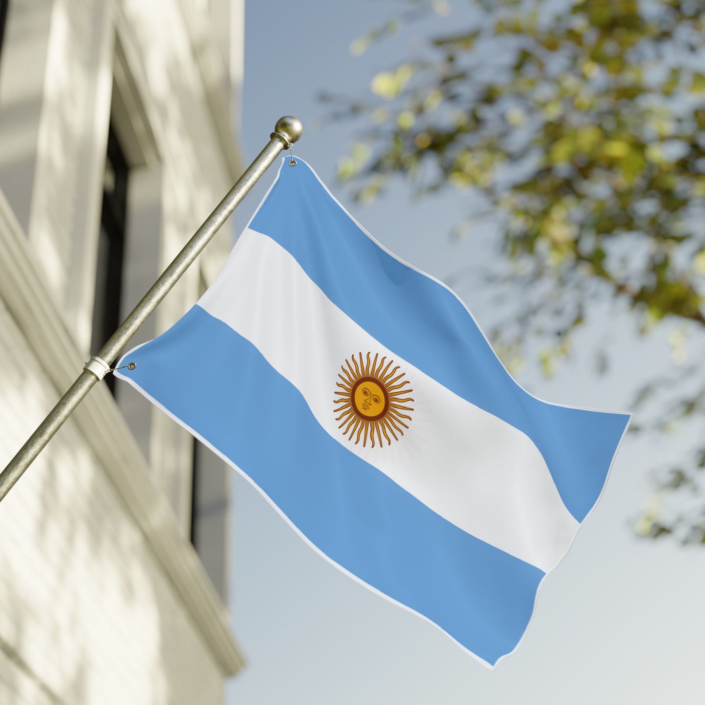 Argentinian Double Sided Flag, Handcrafted Home Decor, Outdoor Decoration, Sports Event Banner, Unique Gift for Flag Lovers