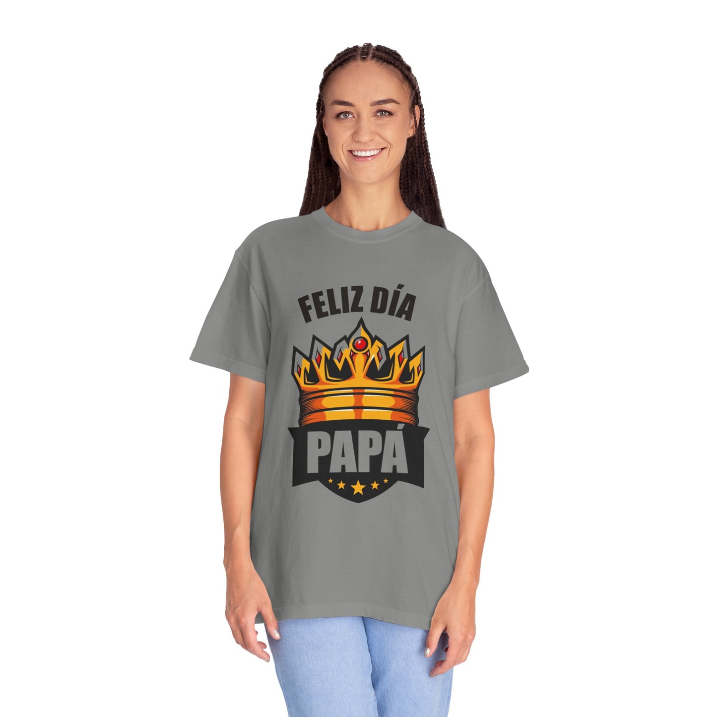 Feliz Día Papá T-Shirt - Unisex Garment-Dyed Tee for Father’s Day