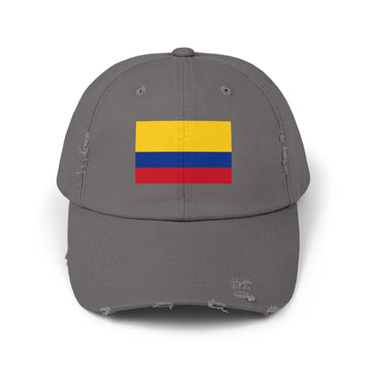 Colombian Flag Distressed Cap | Casual Unisex Hat | Great for Sports, Festivals, Travel, and Daily Wear