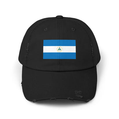 Stylish Unisex Distressed Cap with Nicaragua Flag | Trendy Hat for All Occasions, Casual Wear, Travel, Gift Ideas