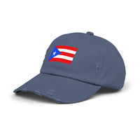 Puerto Rican Distressed Cap | Unisex Cap | Casual Summer Hat | Outdoor Adventure Gear | Flag Hat | Perfect Gift for Holidays