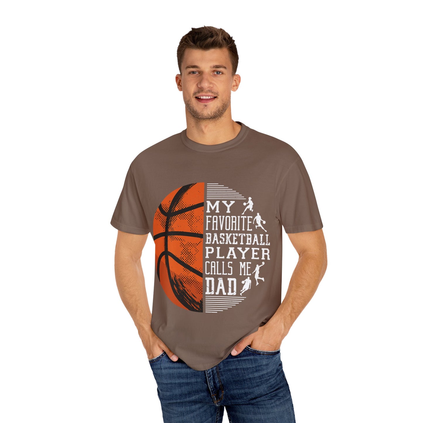 My Favorite Basketball Player Calls Me Dad T-Shirt, Unisex Athletic Shirt, Gift for Sports Dads, Father’s Day, Basketball Fan Tee