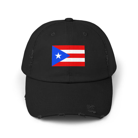 Puerto Rican Distressed Cap | Unisex Cap | Casual Summer Hat | Outdoor Adventure Gear | Flag Hat | Perfect Gift for Holidays