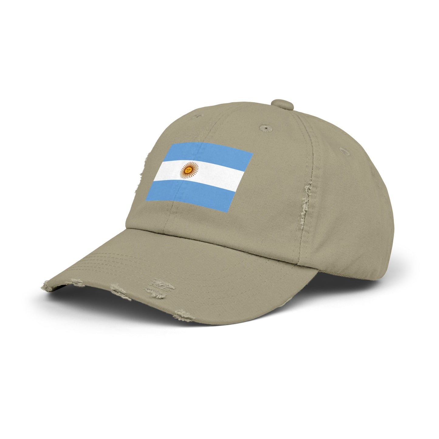 Stylish Unisex Distressed Cap with Argentina Flag - Casual Hat, Fashion Accessory, Gift Idea, Travel Essential, Sports Fan Gear
