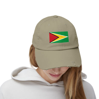 Guyanese Pride Distressed Cap | Unisex Flag Hat for Festivals, Sports, Casual Wear, Gifts, and Celebrations