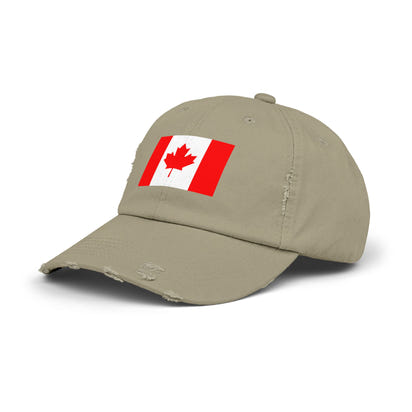 Unisex Distressed Canada Flag Cap, Casual Hat for Outdoor Adventures, Canadian Pride Gear, Gifts for Canada Day, Summer Style Accessory