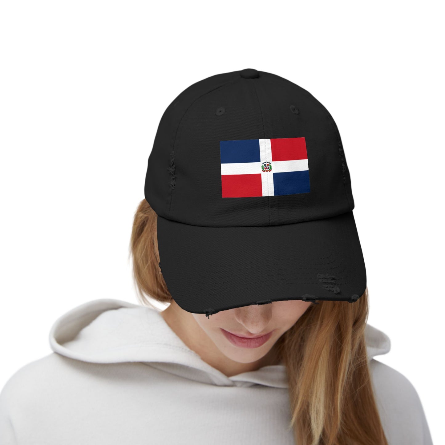 Dominican Republic Flag Unisex Distressed Cap | Casual Style, Streetwear Accessory, Gift for Travel Lovers, Patriotic Hat