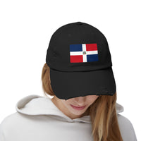 Dominican Republic Flag Unisex Distressed Cap | Casual Style, Streetwear Accessory, Gift for Travel Lovers, Patriotic Hat