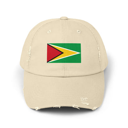 Guyanese Pride Distressed Cap | Unisex Flag Hat for Festivals, Sports, Casual Wear, Gifts, and Celebrations