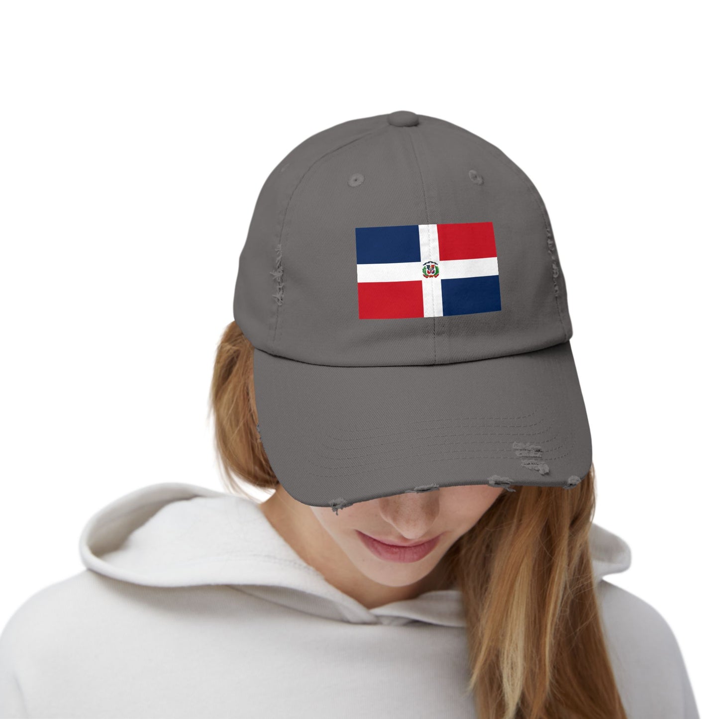 Dominican Republic Flag Unisex Distressed Cap | Casual Style, Streetwear Accessory, Gift for Travel Lovers, Patriotic Hat
