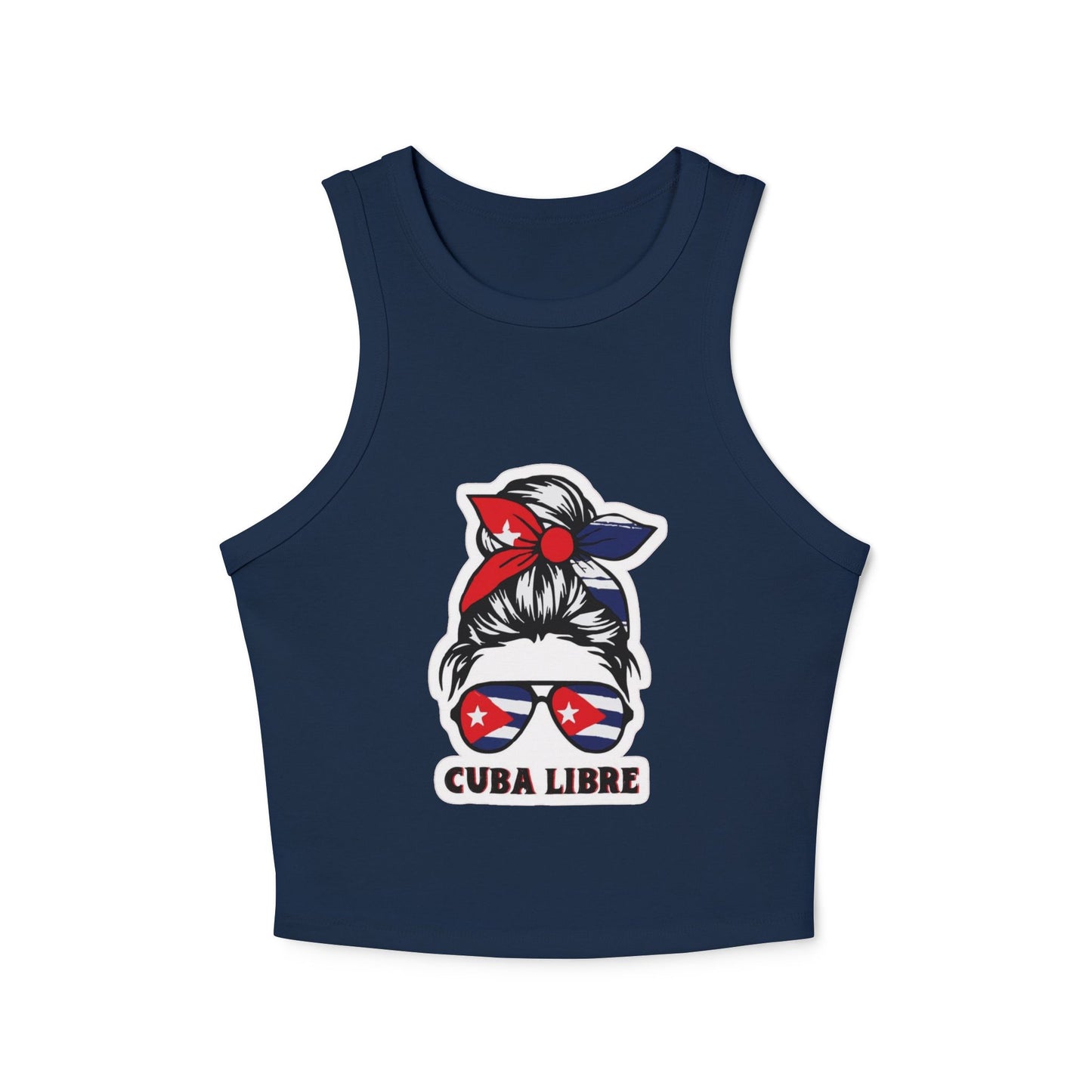 Cuba Libre Women's Micro Rib Racer Tank Top - Fun Summer Vibe!