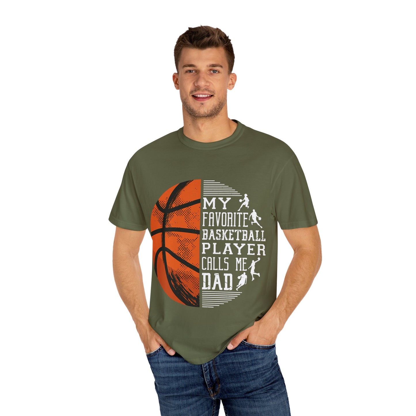 My Favorite Basketball Player Calls Me Dad T-Shirt, Unisex Athletic Shirt, Gift for Sports Dads, Father’s Day, Basketball Fan Tee