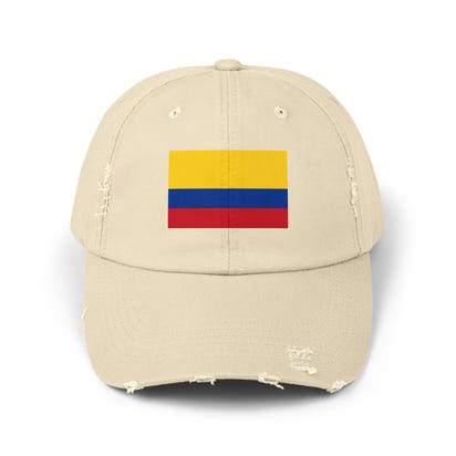 Colombian Flag Distressed Cap | Casual Unisex Hat | Great for Sports, Festivals, Travel, and Daily Wear