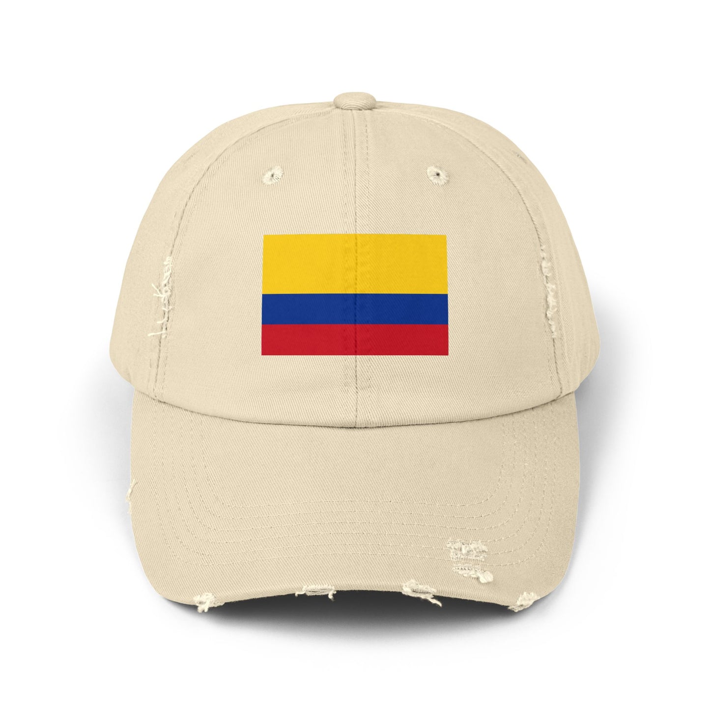 Colombian Flag Distressed Cap | Casual Unisex Hat | Great for Sports, Festivals, Travel, and Daily Wear