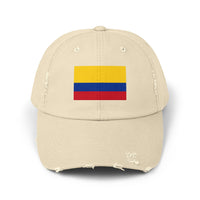 Colombian Flag Distressed Cap | Casual Unisex Hat | Great for Sports, Festivals, Travel, and Daily Wear
