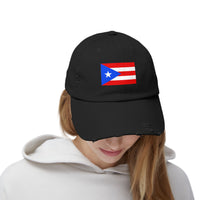 Puerto Rican Distressed Cap | Unisex Cap | Casual Summer Hat | Outdoor Adventure Gear | Flag Hat | Perfect Gift for Holidays